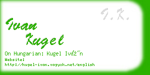 ivan kugel business card